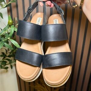 Steve Madden Black Sandals Brenda Size 7